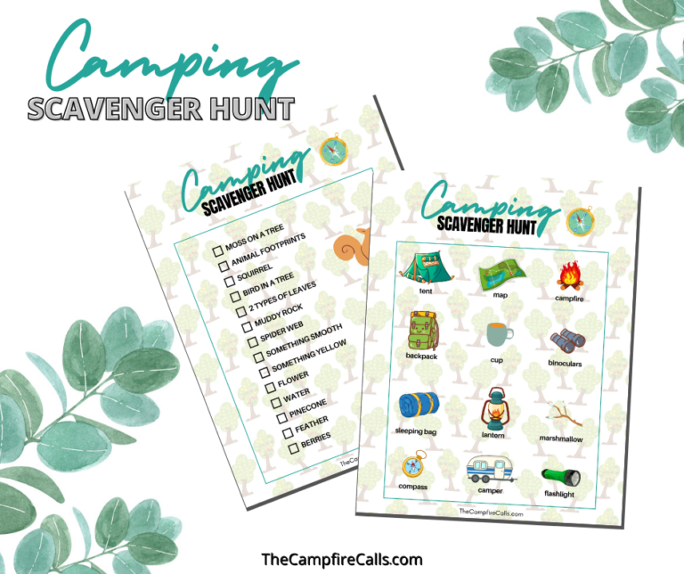 Free Camping Scavenger Hunt Printable Set The Campfire Calls