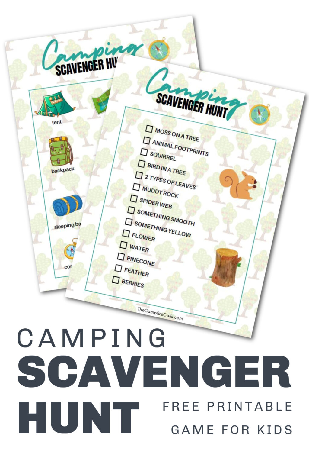 Free Camping Scavenger Hunt Printable Set - The Campfire Calls